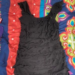 Black Ruffled Dress